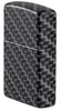 Zijkant Zippo Aansteker White Matte met 540° Color Image en Rechthoekig Tegelpatroon