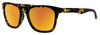Vooraanzicht 3/4 hoek Zippo Zonnebril Vierkant Gouden Gemarmerd Montuur Met Oranje Lenzen