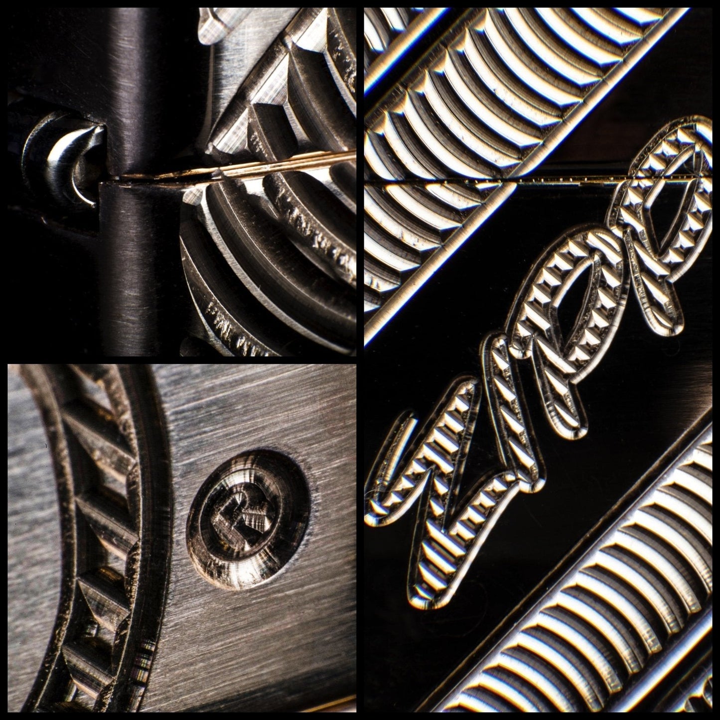 29625 Zippo Coiled Deep Carve Engraving on a High Polish Brass Lighter - Front View