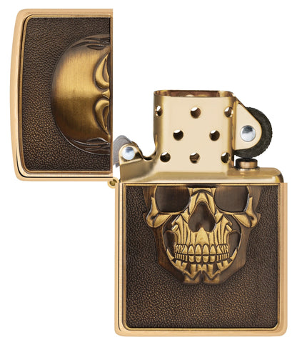 Getextureerd schedel-embleem