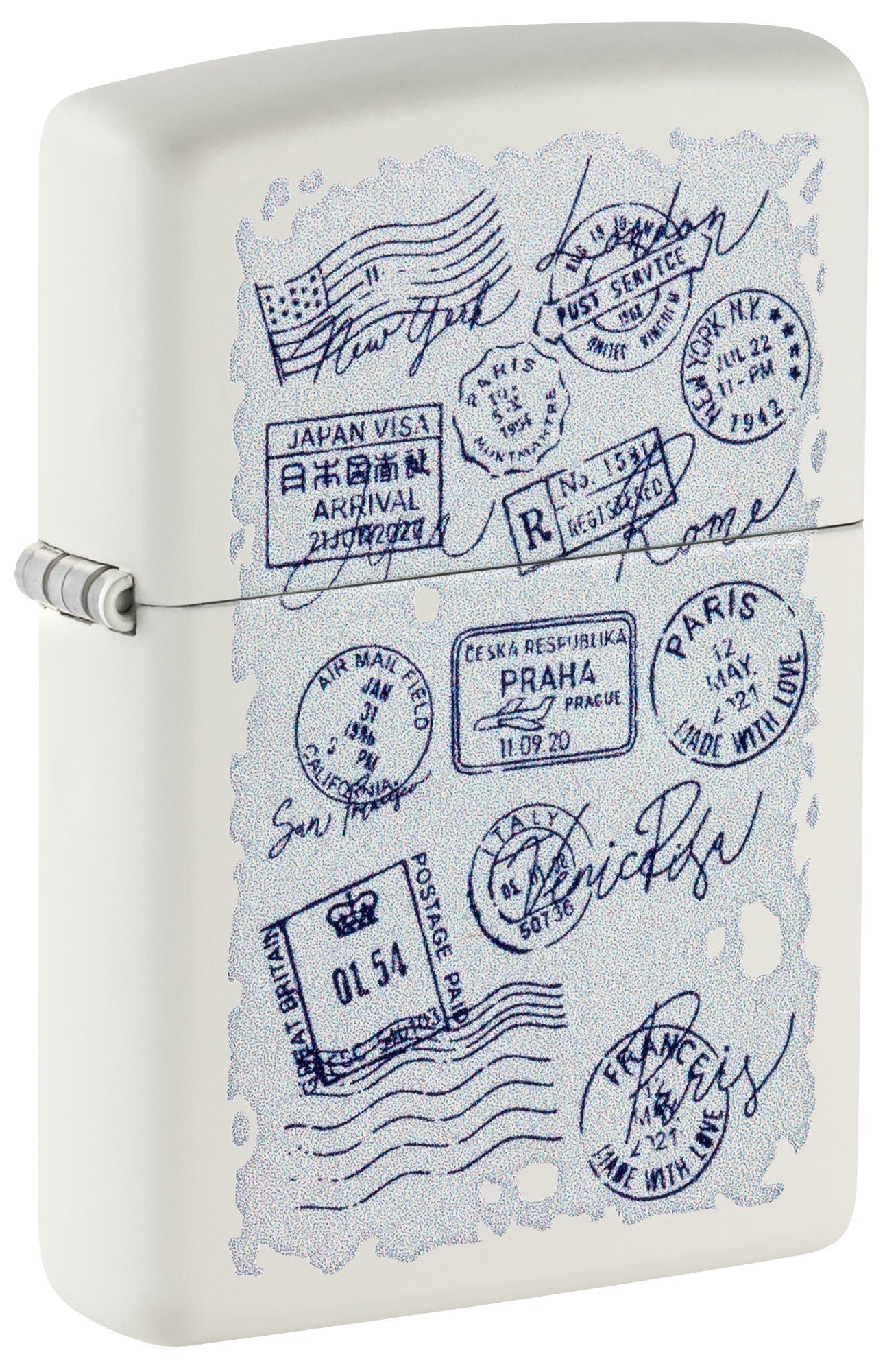 Zippo lighter with passport stamp design P1