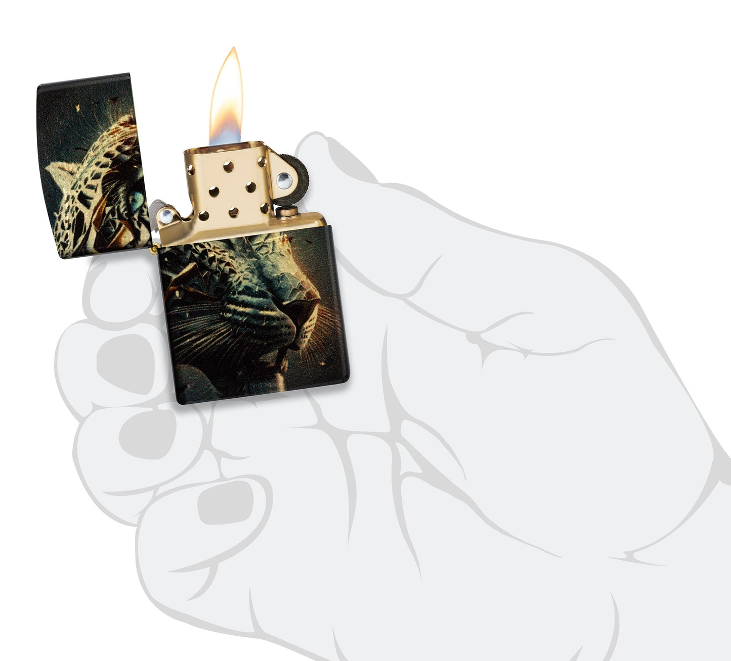 Ontwerp van een metalen panter