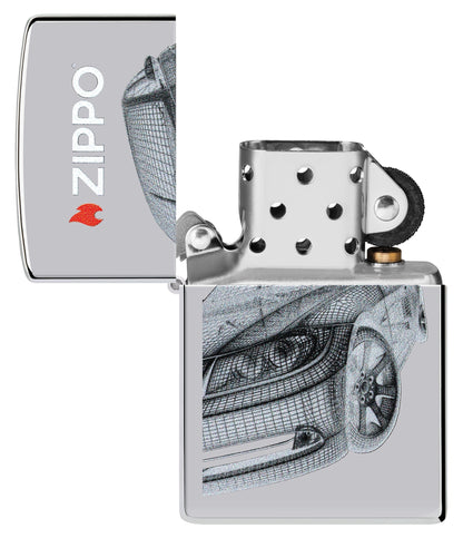 Ontwerp van een futuristische auto