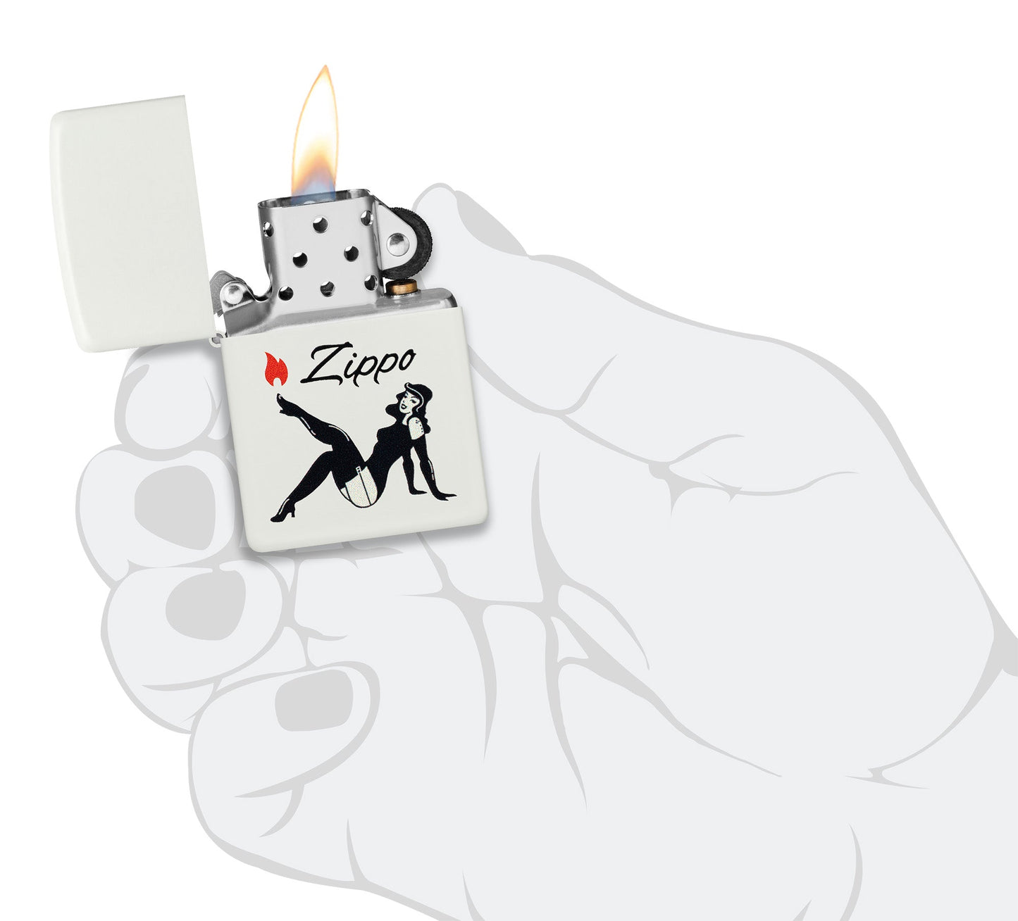Ontwerp van een Zippo-pinup