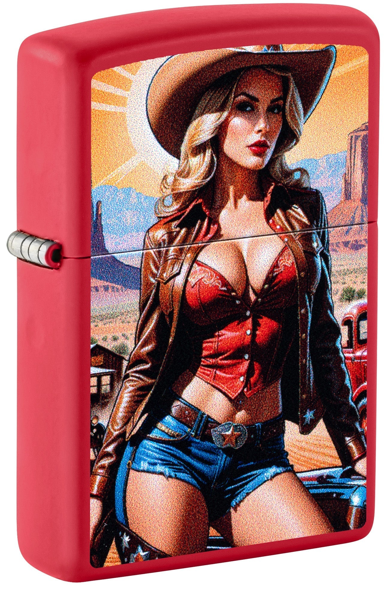 Ontwerp van een cowgirl-pinup