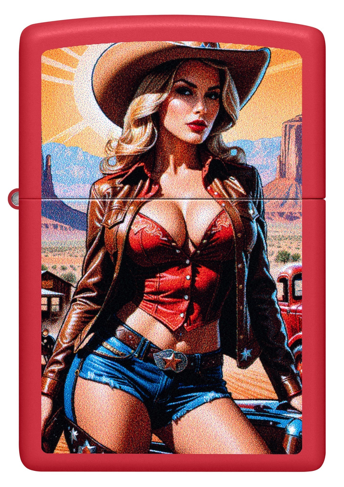 Ontwerp van een cowgirl-pinup