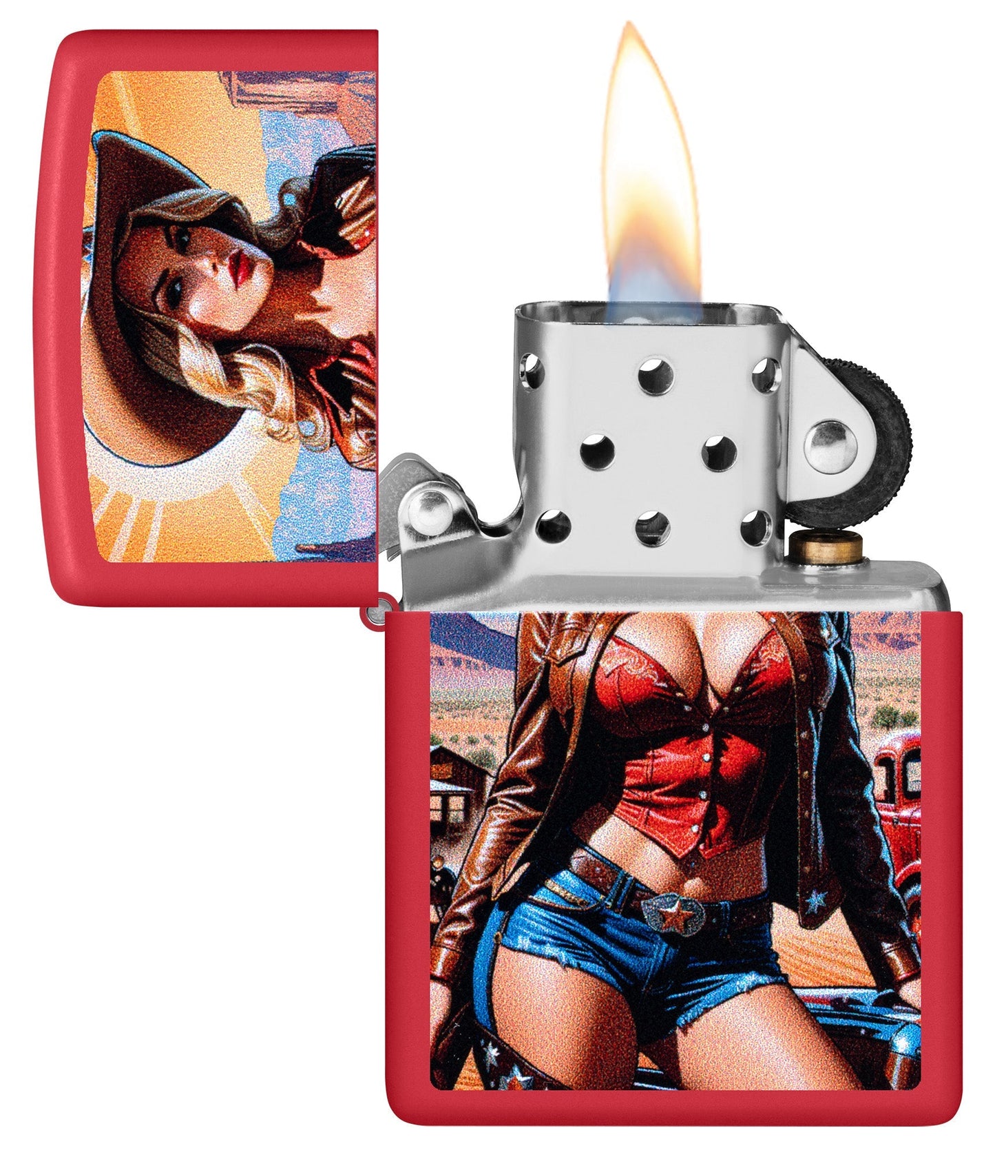 Ontwerp van een cowgirl-pinup