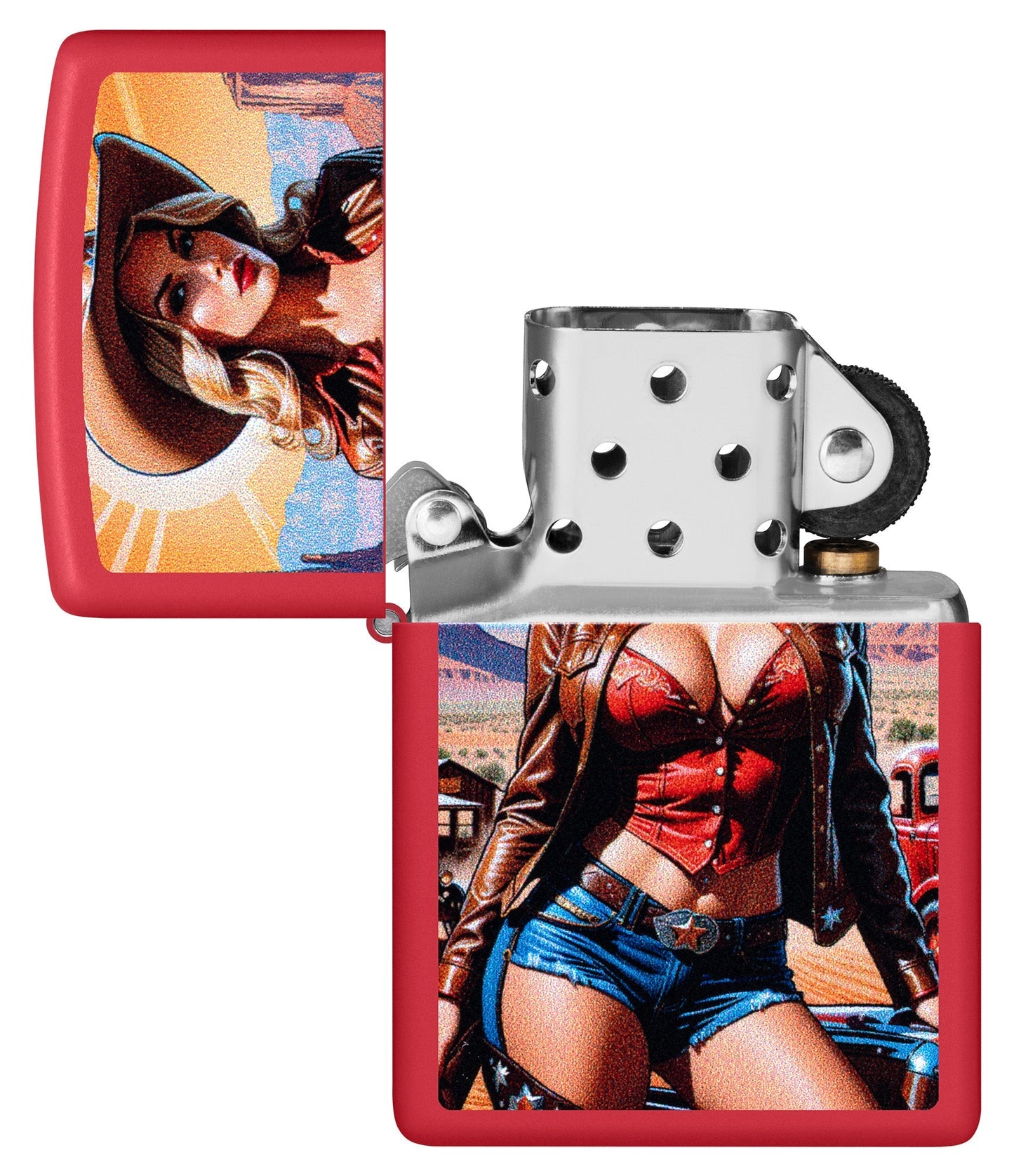 Ontwerp van een cowgirl-pinup