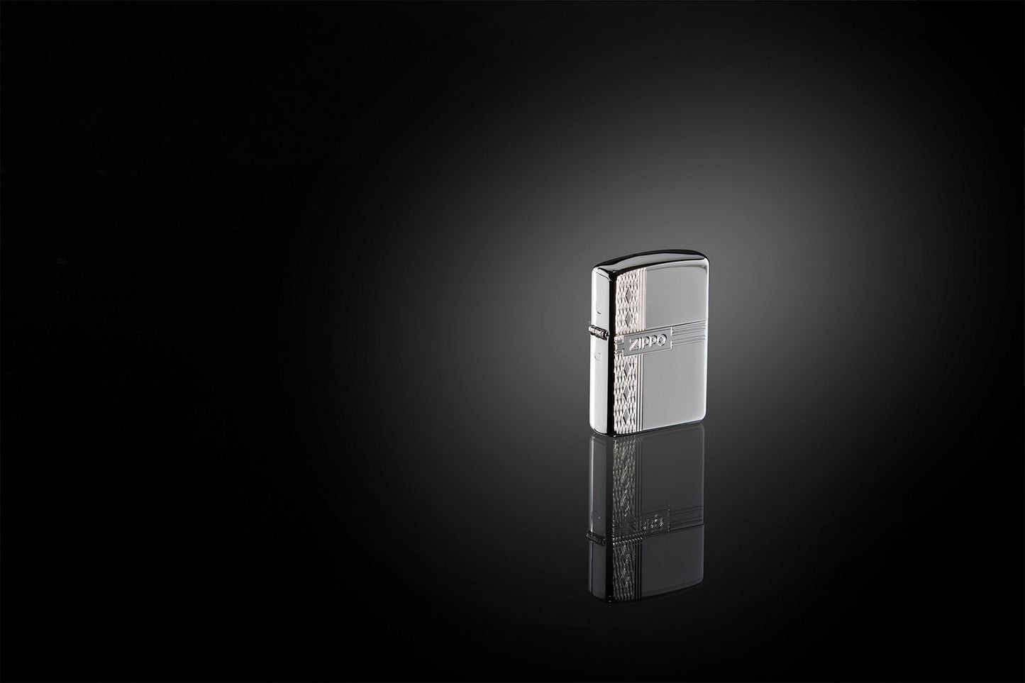 Sterling Silver Zippo Diamond Design