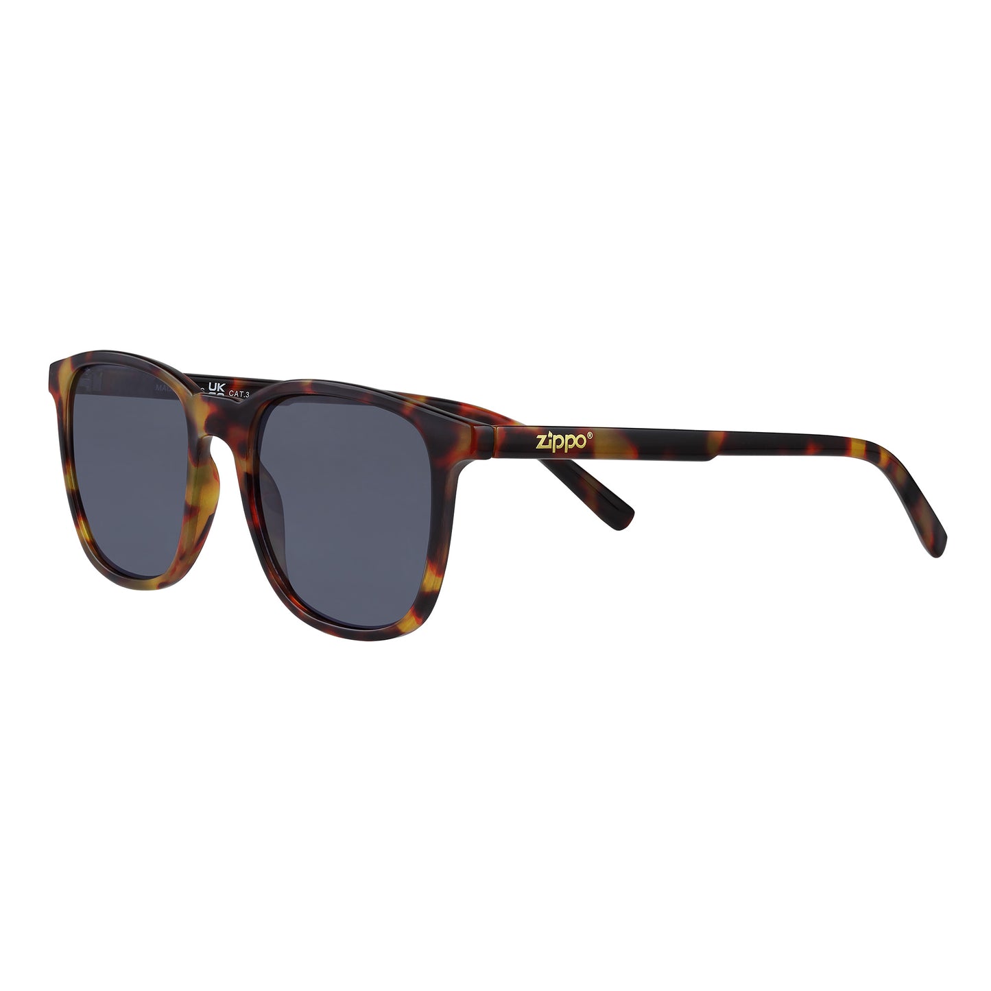 Hoekige zonnebril met slank montuur