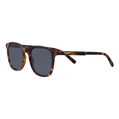 Hoekige zonnebril met slank montuur