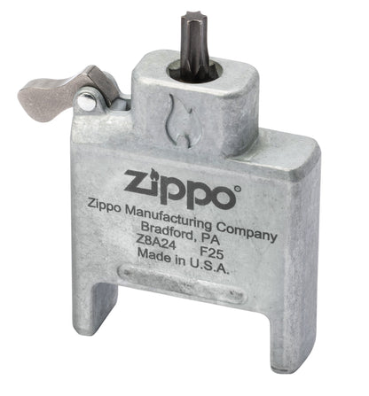 Bitveilige schroevendraaier met geborsteld chromen houder