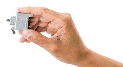 Bitveilige schroevendraaier met geborsteld chromen houder