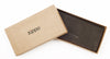 Zippo tabakszak leer bruin met Zippo-logo in open geschenkdoos