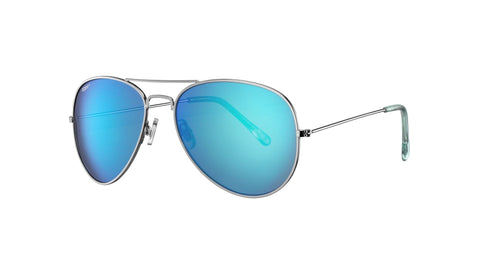 Zippo Pilotenbril Vooraanzicht ¾ Hoek in Turquoise Metaal
