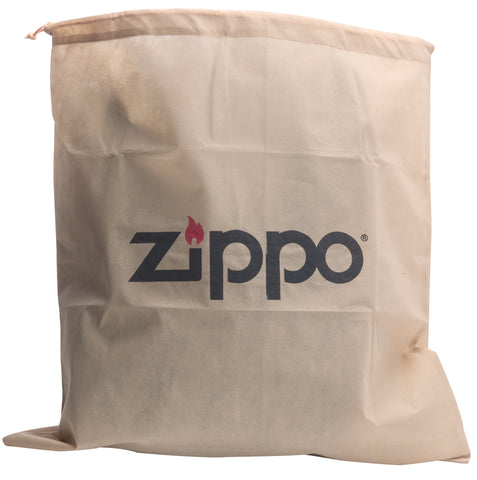  Zippo rugzak bruin mix van linnen en leer verpakt in stoffen zak