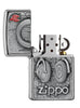 Zippo aansteker Zippo-logo met hoofdtelefoon embleem geopend