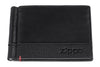 Portemonnee met geldclip zwart gesloten met Zippo-logo