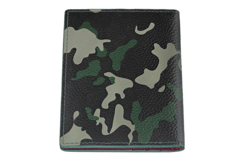 Achteraanzicht Portemonnee voor kaarten met camouflagegroen ontwerp