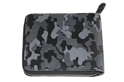Achterkant Zippo-portemonnee camouflagepatroon grijs met rits