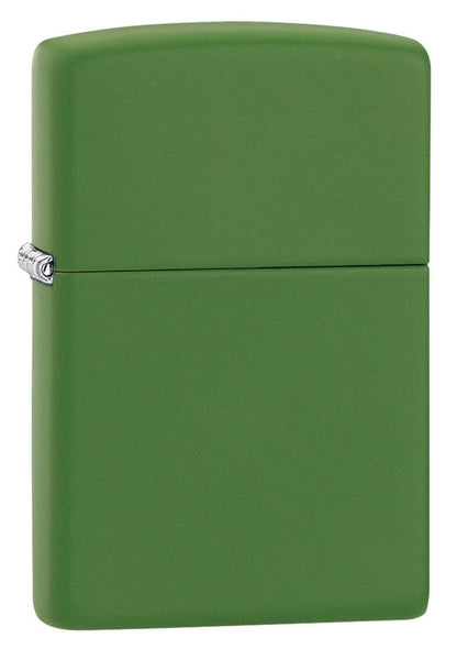 Vooraanzicht 3/4 hoek Zippo-aansteker Moss Green Matte basismodel