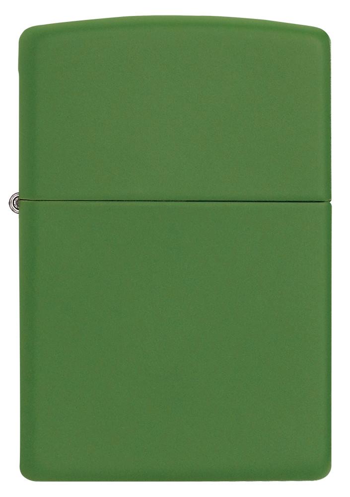 Vooraanzicht Zippo-aansteker Moss Green Matte basismodel