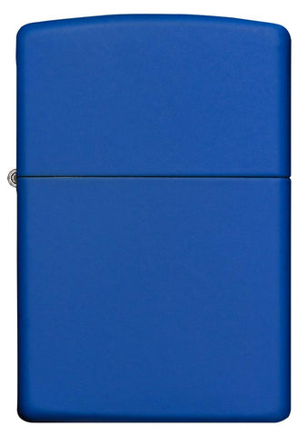 Vooraanzicht Zippo aansteker Royalblau Matte basismodel