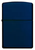 Vooraanzicht Zippo Aansteker Navy Blue Matte basismodel