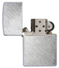 Vooraanzicht Zippo aansteker Herringbone Sweep basismodel geopend