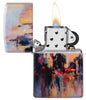 Zippo Aansteker 540 Graden City Skyline Ontwerp als een schilderij Online Alleen Openen met Vlam