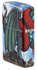 Zijaanzicht achterkant Zippo-aansteker White Matte 540° Color Image met drakenvleugel