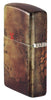 Zijaanzicht achterkant Zippo-aansteker White Matte 540° Color Image met piratenkaart en schip