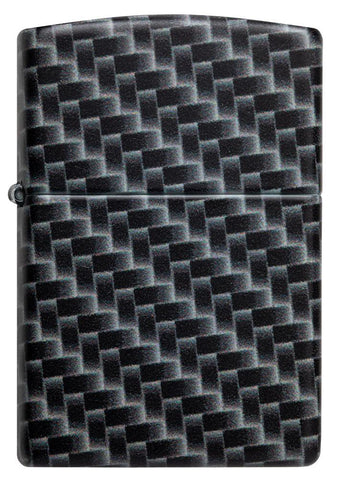 Vooraanzicht Zippo-aansteker White Matte met 540° Color Image en rechthoekige tegels als patroon