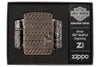 Zippo COTY 2021 Aansteker Harley-Davidson® 360 graden diepe gravure Black Ice in open luxe doos