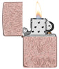 Zippo Aansteker Armor Rose Goud met Diepe Vlam Gravure Alleen Online Openen met Vlam