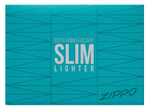 Verzamelbox van de Zippo aansteker 65 jaar Slim Black Ice