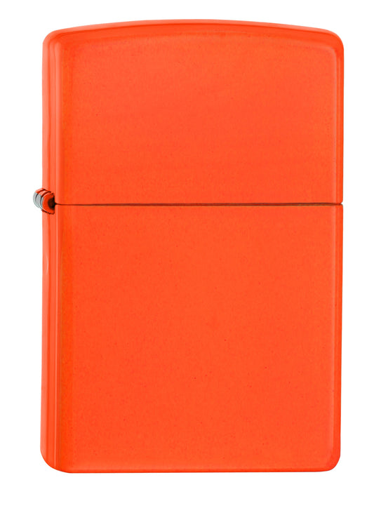 Vooraanzicht Zippo-aansteker neonoranje
