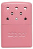 Vooraanzicht Zippo handwarmer metaal roze klein