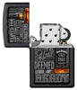 Zippo-aansteker zwart met Jack Daniel's-fles open