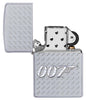 Zippo-aansteker James Bond chroom met 007-logo open