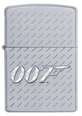 Vooraanzicht Zippo-aansteker James Bond chroom met 007-logo