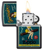 Zippo garantie retro reclame vrouw zittend op sigaar geopend met vlam