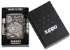 Zippo-aansteker grijze geldroos in open premium doos