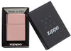 Zippo-aansteker rose gold hoogglans in open doos