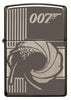 Vooraanzicht Zippo-aansteker grijs glanzend James Bond 007