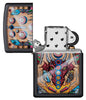 Zippo aansteker Pinball Flipper design met drakenkop open zonder vlam