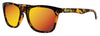 Vooraanzicht 3/4 hoek Zippo Zonnebril Vierkant Amber Gemarmerd montuur Met Oranje Lenzen
