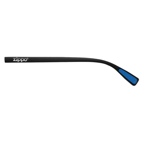 Zonnebrilarmen met Zippo-logo zwart met blauwe rubberen coating